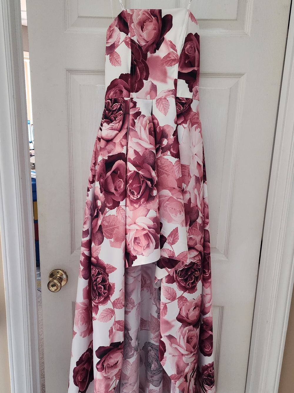 Speechless White Dress with Pink Rose Print